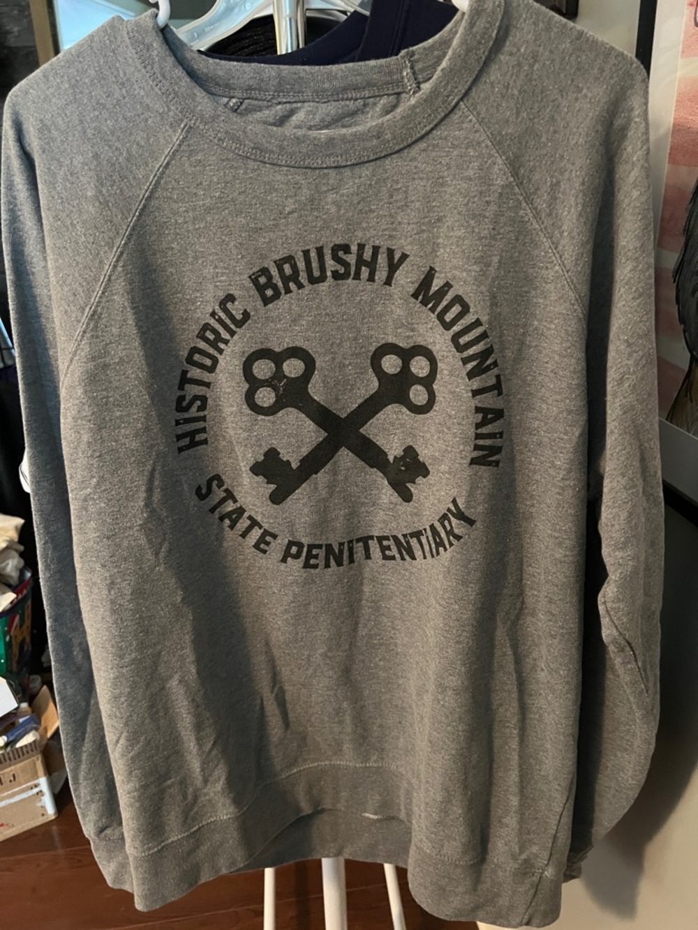 Gray 'Historic Brushy Mountain State Penitentiary ‘ Key Graphic Sweatshirt